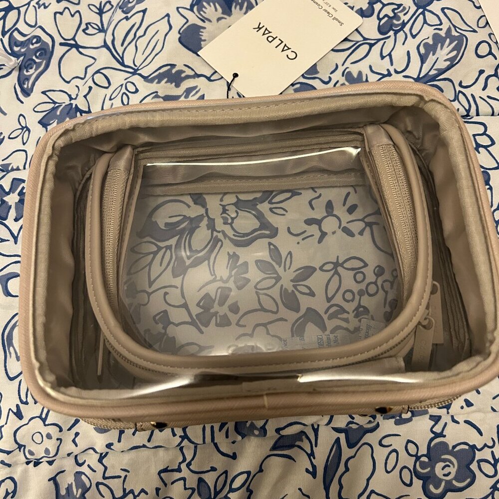 Calpak Small Clear Cosmetic Case NWT